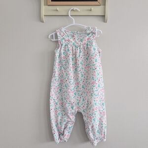 Carter's Child of Mine Floral Romper - Pink and Blue
